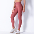 Sportswear Heart Butt Yoga Pants Tummy Control Leggings High Waist Scrunch Pocket Butt Leggings